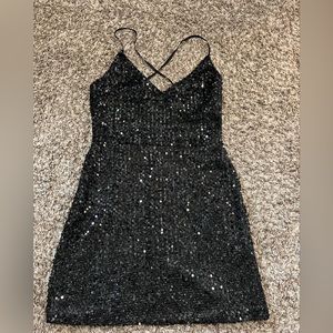 Pink Lily sparkly short dress